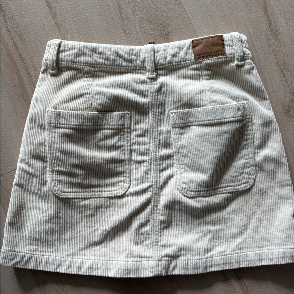 American Eagle Outfitters Cream Corduroy Skirt - Picture 4 of 6